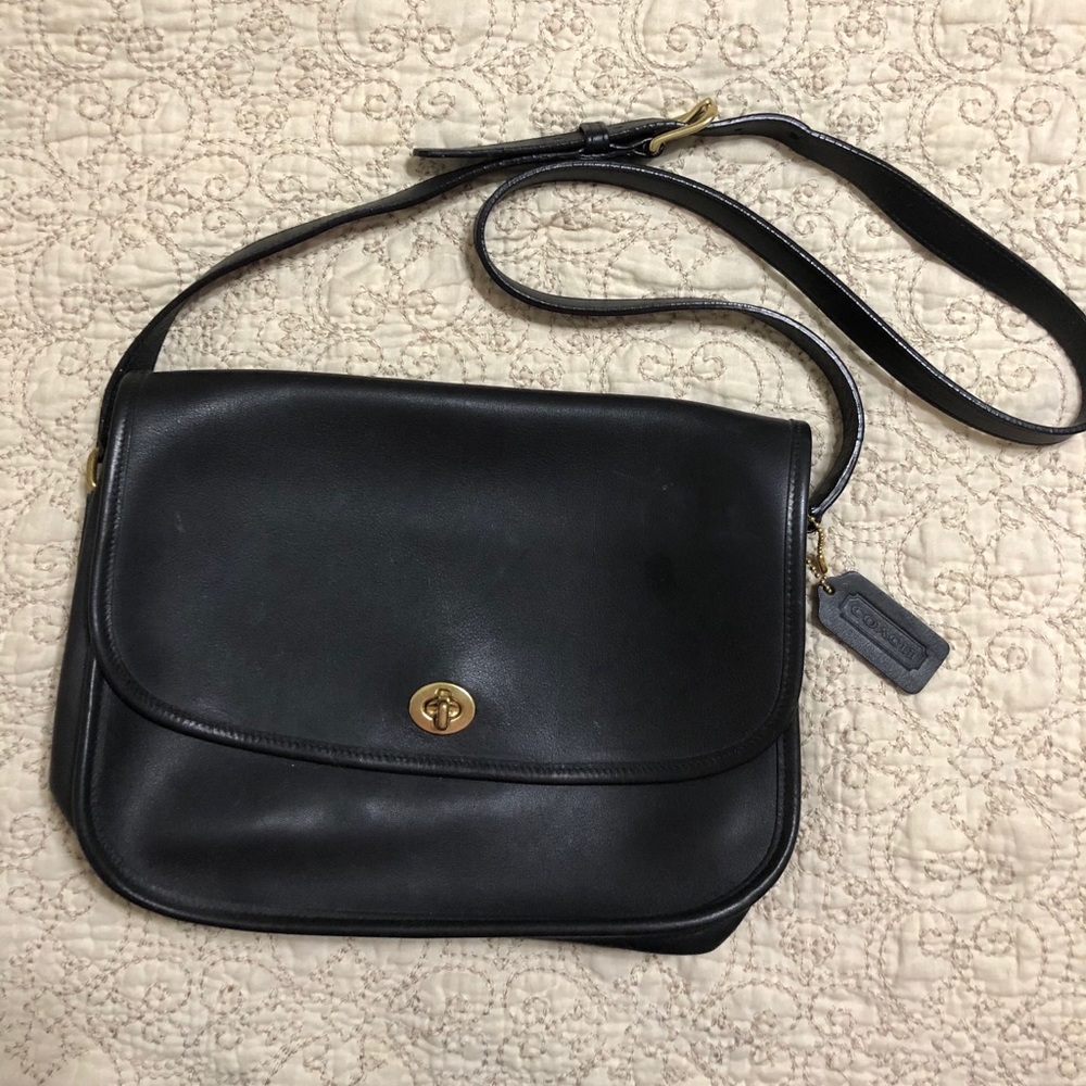 Coach Vintage City Bag Black Leather Bag 9790